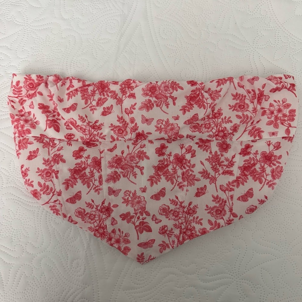 Princess Polly Juliette Bustier Strapless Crop Top Pink Floral Print Size 10 - Picture 3 of 16